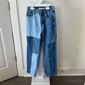 PACSUN Size 22 High Rise Straight Leg Patch Jeans